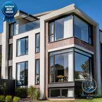 Ventanas Abatibles de Aluminio con Doble Acristalamiento, Estilo Europeo AS2047, con Mosquitera Magnética, para Uso en Villas y Hoteles, Diseño Moderno con Gran Vista Y15
