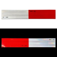 Ruban Réfléchissant Magnétique Personnalisé à Haute Visibilité Rouge et Blanc C2 30cm