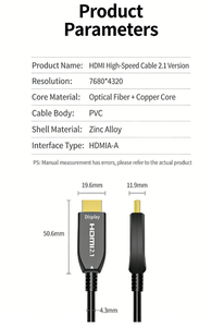 <span class=keywords><strong>Cable</strong></span> <span class=keywords><strong>de</strong></span> Cobre PARAMOUNT 8K 60Hz 4K 120Hz 2.1 Macho-Macho para <span class=keywords><strong>TV</strong></span>/Computadora/Proyector/PS5/Monitor, 3m - Product Image 6