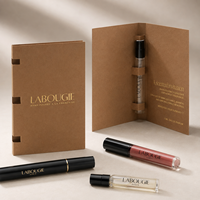 Carte d'échantillons de parfum personnalisée, style livret, pour la découverte de fragrances, avec insert pour flacons de 2ml, 3ml, 5ml