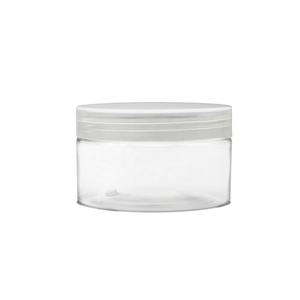 200ml clair solide couleur large bouche ronde POUR ANIMAUX DE COMPAGNIE en plastique cosmétique pot de <span class=keywords><strong>cr</strong></span>ème pour le corps et récipient en plastique blanc PP bouchon à vis - Product Image 1