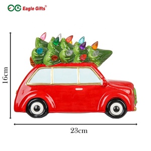 ईगल हस्तनिर्मित क्रिसमस सजावट सिरेमिक क्रिसमस ट्री कार ट्रेन सेट - Product Image 3