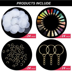 Bsbh Tùy Chỉnh Acrylic Quyến Rũ Với Tua Hình Trái Tim Thăng Hoa Trống Acrylic Keychain Cho Giáng Sinh Quà Tặng - Product Image 4