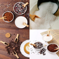 Petites cuillères courtes en bois de bambou pour cuisiner et mesurer Mini cuillères pour le buffet de sel et de bonbons de bain pour le thé Autres boissons