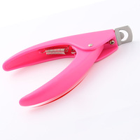 Ciseaux professionnels pour faux ongles en acrylique avec lame en acier inoxydable, conception à ressort pour salon et manucure à domicile NAT061