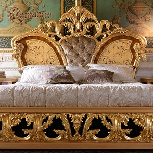 Letto King Size <span class=keywords><strong>in</strong></span> <span class=keywords><strong>Legno</strong></span> Intarsiato Fatto a Mano, Stile Francese di Lusso, con Contenitore, Ecologico e Confortevole, Popolare - Product Image 2