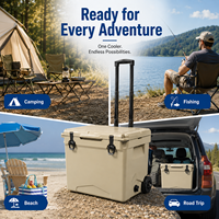Glacière portable isotherme 42QT avec roues pour le camping – Offre spéciale