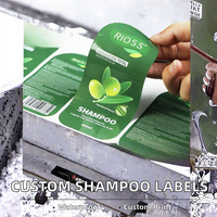 Étiquettes autocollantes rectangulaires en papier imperméable personnalisées pour bouteilles de shampoing (200 feuilles)