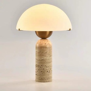 Design moderno nordico creativo casa giallo grotta pietra wabi uki crema unica luna decorativa <span class=keywords><strong>lampada</strong></span> da comodino led lampade da tavolo - Product Image 2