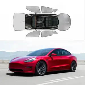 Tonalità di alta qualità argento baldacchino elettrico moto parabrezza finestra retrattile parasole auto per tesla modello 3 highland