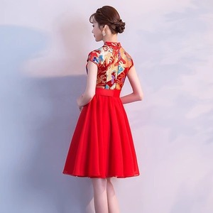 <span class=keywords><strong>Abito</strong></span> rosso <span class=keywords><strong>da</strong></span> donna per brindisi, <span class=keywords><strong>corto</strong></span>, stile cinese, per <span class=keywords><strong>cerimonia</strong></span> di fidanzamento, performance, taglia petite - Product Image 3