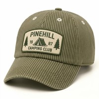 Gorra de Béisbol Vintage de Algodón con Rayas y Letras Bordadas, Unisex, Casual, para Protección Solar al Aire Libre