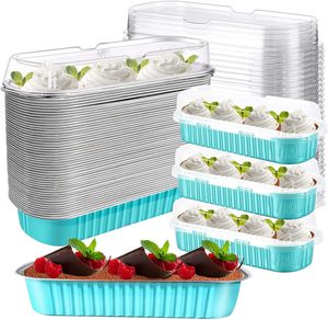 200ml Custom Card Muffin Cupcake Mold Colorful Disposable <b>Aluminum</b> Foil Baking Cup Bread Mini Loaf Food Grade <b>Container</b> Plastic - Product Image 1