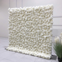 Guirlande de luxe GNW 2023, arrangement de roses, mur de roses, décoration de scène de mariage, plafond, panneaux de fleurs artificielles 3D enroulés, rose blush