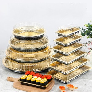 Nhựa Sushi hộp Nhật Bản Phong Cách dùng một lần bao bì <span class=keywords><strong>container</strong></span> lấy đi Pet nhựa thực phẩm đóng gói Khay sushi <span class=keywords><strong>container</strong></span> - Product Image 1