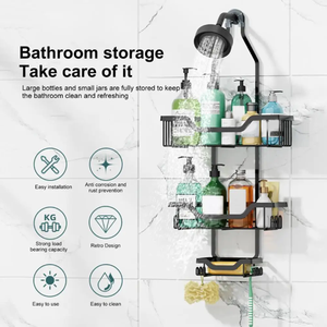 Adjustable <strong>Shower</strong> <strong>Storage</strong> Rack Shelves Caddy Hanging Shelf Bathroom Organizer Shampoo Bottle and Soap Holders for <strong>Showers</strong> - Product Image 3