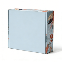 Boîte d'expédition auto-érectible en carton ondulé grand format, avec logo personnalisé en relief et pelliculage mat, pour vêtements de bébé, chaussures, chaussettes et fourrures