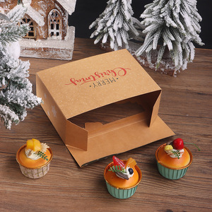 DAMAI Paper Food <b>Boxes</b> Packaging for Kraft Disposable Craft Container Eve Packing Treat Custom Grade with Christmas Decoration - Product Image 2