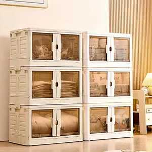 Plastic Storage Cabinet Organizer Folding Storage Box Collapsible Storage Organizers