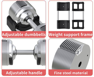 Tạ tay điều chỉnh trọng lượng cao cấp, thiết kế mới nhất, tăng trọng 1.<span class=keywords><strong>5kg</strong></span>, trọng lượng từ 23.<span class=keywords><strong>5kg</strong></span> đến 41.<span class=keywords><strong>5kg</strong></span>, 90LB - Product Image 2
