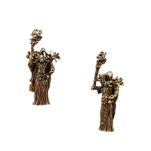 Figura de mago de latón, estatua decorativa en miniatura, decoración del hogar, figura de juguete coleccionable de estilo retro - Product Image 5