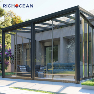 RICHOCEAN Véranda Pergola en aluminium autoportante, maison de soleil préfabriquée, double vitrage, jardin d'hiver, véranda - Product Image 3