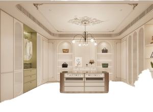 Balom Pháp cổ điển tùy chỉnh thân thiện với môi đi bộ trong tủ quần áo đồ nội thất thời trang tủ quần áo tùy chỉnh loại cửa - Product Image 5