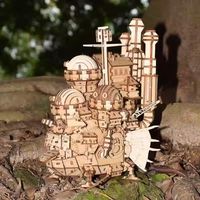 Kit Modello 3D Fai-da-Te in Legno del Castello Animato di Howl con Meno di 50 Pezzi, Regalo Collezionabile Anime di Miyazaki per Adulti e Adolescenti