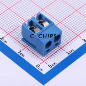 MX300-5.0-02P-BU01-Cu-Y-A Screw Terminal Block Through hole Component (THT),P=5mm Connector 1x2P 5mm Blue Through Hole - Product Image 1