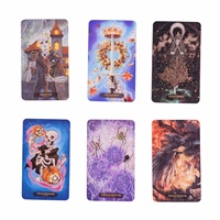 Jeu de tarot personnalisé mignon pour Halloween, style Europe-Amérique, avec lanternes citrouilles fantaisie, boîte couleur améliorée