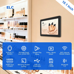 Màn hình kỹ thuật số quảng cáo <span class=keywords><strong>Android</strong></span> tương tác cảm ứng LCD nhỏ 8/10 inch, độ sáng 250 nits, gắn tường/trên bàn, hỗ trợ PoE - Product Image 3