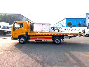 Camion de remorquage à plateau plat Dongfeng 6 tonnes avec plateau plat de 6,4 m de long pour le sauvetage des voitures endommagées et le transport de voitures neuves - Product Image 6