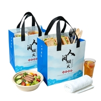 Sac de livraison en aluminium non tissé à bouche plate, imprimé et enduit d'aluminium, en stock pour commande en gros