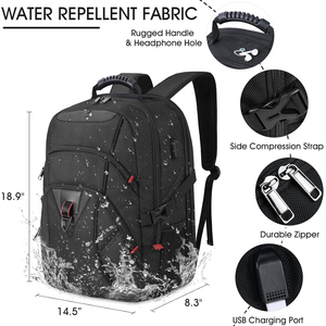 Sac à dos pour <span class=keywords><strong>ordinateur</strong></span> portable avec port de charge USB, <span class=keywords><strong>17</strong></span> <span class=keywords><strong>pouces</strong></span>, compatible TSA, imperméable, sac de travail pour <span class=keywords><strong>ordinateur</strong></span>, sac d'affaires personnalisé pour hommes et femmes - Product Image 5