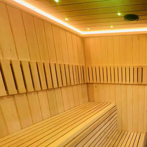 Boyce Hiện Đại Điều Trị Màu Đỏ Tuyết Tùng Phòng Tắm Hơi Cho 2 Rắn Gỗ Ướt Hơi Nước Với Bảng Điều Khiển Cho Cơ Bắp Phục Hồi Cho Biệt Thự - Product Image 4