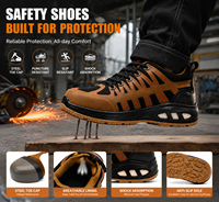 Bottes de travail AOXIANG à embout d'acier anti-perforation, doublure en maille respirante, design unisexe, pour usage en usine et sur chantier, été/printemps/automne
