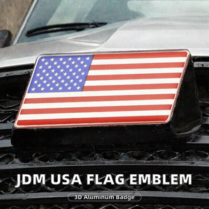 Emblème de calandre de voiture en métal 3D, drapeau américain, autocollant, badge pour l'extérieur de la voiture - Product Image 2