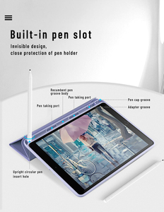 2020 iPad Pro 12.9 trường hợp máy tính bảng với chủ bút chì mềm TPU trở lại Chất liệu - Product Image 3