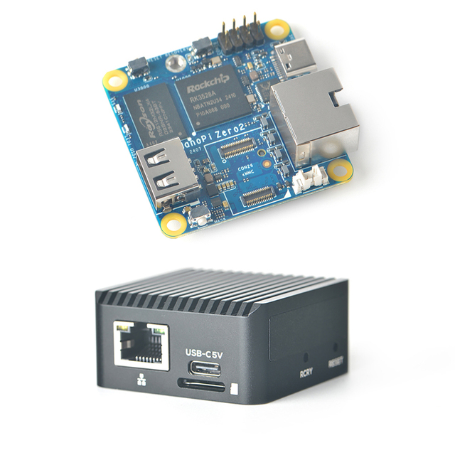NanoPi Zero 2 Development Boards Kit Super Tiny Fast GigE Computer ARM Mali-450 GPU Quad-core ARM Cortex-A53 Rockchip RK3528A