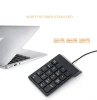 Kabel gebundene USB-Ziffern tastatur Schlankes Mini-Nummern pad Digitale Tastatur 18 Tasten für Laptop-PC Desktop-Notebook und mehr