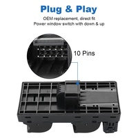4F0959851G 4F0959851 4F0959851G5PR Interrupteur principal de lève-vitre avant gauche côté conducteur 10 broches pour Audi A6 C6 S6 RS6 Q7 2005-2015