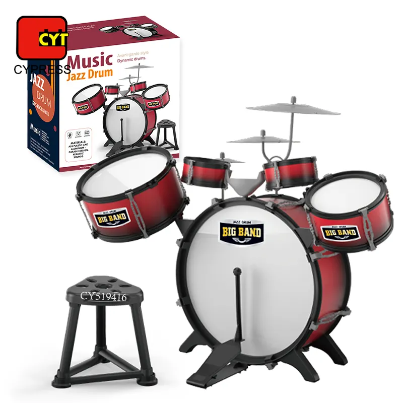 Factory Wholesale Baby Musical Instruments Toys Mini Kids Band Rock Jazz Drum Set