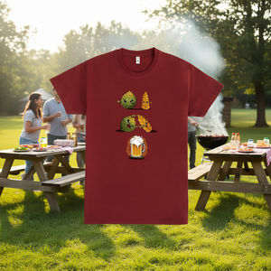 T-shirt Beer Fusion in cotone marrone, abbigliamento casual unisex - Product Image 3