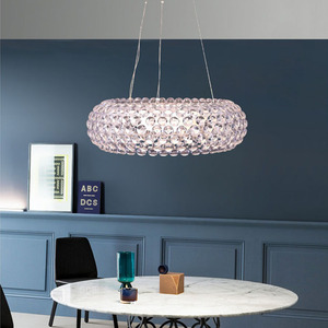 Lámpara Colgante <span class=keywords><strong>Zeus</strong></span> Sweat Drop Ion, Moderna y Sencilla para Sala de Estar, Comedor, Dormitorio, Centro Comercial, Techo con Piedras Preciosas, LED - Product Image 2