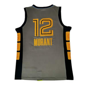 2024 dernière saison équipe Sport basket-ball porter uniforme chemise <span class=keywords><strong>Ja</strong></span> <span class=keywords><strong>Morant</strong></span> 12 imprimer vert respirant personnaliser maillot de basket-ball - Product Image 1