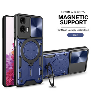 CD Ventana corredera Soporte magnético Soporte TPU PC Funda de teléfono para Moto G24 Power 4G - Product Image 2