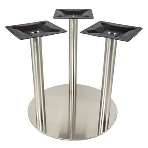 WEKIS Large Indoor Pedestal <b>Table</b> Base <b>Square</b> Style Iron Columns Boardroom Meeting Rooms Hospital Hotel Black Powder Coated - Product Image 1