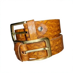 BS INTERNATIONAL NA234 Ceinture pour homme en cuir de vachette tressé, longueur personnalisée, avec ardillon en acier, imperméable, écologique, solide, carrée, vintage, haute qualité - Product Image 6