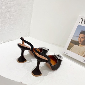 Zapatos de Tacón Alto con Cristales para Mujer, Zapatos de Novia de Verano, Cómodos, con Tacón Triangular, para Fiesta y Boda 2025 - Product Image 6