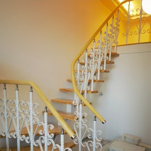 Thép và gỗ tối giản đơn dầm cầu thang gác xép với lan can lan can cho nhà sử dụng căn hộ song công thiết kế dầm dốc - Product Image 6